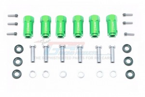 GPM TRX6010/23MM ALUMINUM HEX ADAPTERS 23MM THICK 1/10 TRAXXAS TRX-6 - GREEN - TRX6010/23MM-G