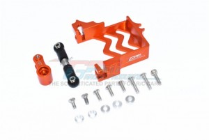 GPM TXMS024 ALUMINUM SERVO MOUNT STAINLESS STEEL TIE ROD  ALUMINUM SERVO HORN - 25T FOR 1/10 RC TRAXXAS MAXX MONSTER TRUCK - ORANGE - TXMS024-OR