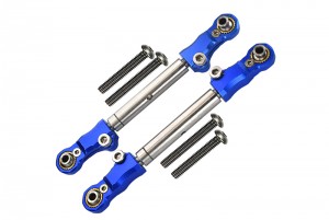 GPM TXMS162S ALUMINUM STAINLESS STEEL FRONT STEERING TIE ROD 1/10 TRAXXAS RC MAXX MONSTER 89076 / TRAXXAS 1/8 MAXX SLASH 6S - BLUE - TXMS162S-B