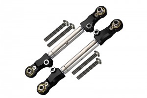 GPM TXMS162S ALUMINUM STAINLESS STEEL FRONT STEERING TIE ROD 1/10 TRAXXAS RC MAXX MONSTER 89076 / TRAXXAS 1/8 MAXX SLASH 6S - TXMS162S-BK