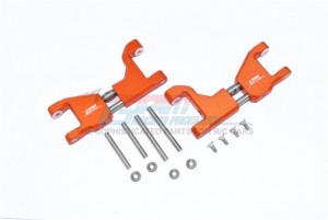 GPM TXMS054F/RS 8929 ALUMINUM SUPPORTING MOUNT WITH FRONT / REAR UPPER ARMS 1/10 4WD MAXX MONSTER TRUCK -89076 - ORANGE - TXMS054F/RS-OR