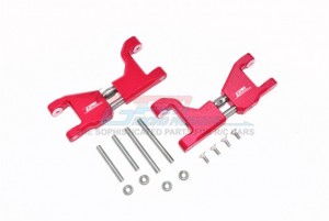 GPM TXMS054F/RS 8929 ALUMINUM SUPPORTING MOUNT WITH FRONT / REAR UPPER ARMS 1/10 4WD MAXX MONSTER TRUCK -89076 - RED - TXMS054F/RS-R