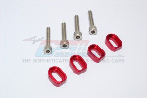 GPM TXM007 ALUMINIUM SHIMS & STAINLESS STEEL SCREW FOR 6S TRAXXAS XMAXX 6S - Red - TXM007-R