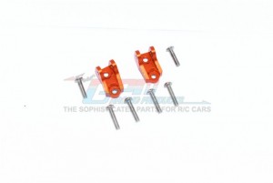 GPM CC2009 ALUMINUM FRONT/REAR LOWER AXLE MOUNT SET FOR SUSPENSION LINKS TAMIYA CC-02 TRUCK - ORANGE - CC2009-OR