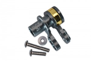 GPM TXM025TSH ALUMINUM 25T SERVO HORN W. BUILT-IN SPRING 1/5 TRAXXAS 6S 8S RC MONSTER TRUCK - GUN SILVER - TXM025TSH-GS