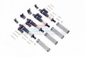 GPM TRX4090BZFRL ALUMINUM L-SHAPE PIGGY BACK SPRING DAMPERS 90MM+ADJUSTABLE DAMPER MOUNT (MULTIPLE POSITIONING HOLES)  1/10 ELECTRIC 4WD TRX4 FORD BRO ... - TRX4090BZFRL-BK