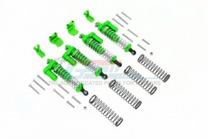 GPM TRX4090BZFRL ALUMINUM L-SHAPE PIGGY BACK SPRING DAMPERS 90MM+ADJUSTABLE DAMPER MOUNT (MULTIPLE POSITIONING HOLES)  1/10 ELECTRIC 4WD TRX4 FORD BRONCO TRAIL CRAWLER-82046-4 - GREEN - TRX4090BZFRL-G