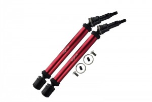 GPM MAKS148F/RSA HARDEN STEEL ALUMINUM FRONT/REAR ADJUSTABLE CVD DRIVE SHAFT ARRMA 1/10 4WD KRATON 4X4 4S BLX ARA102690 - RED - MAKS148F/RSA-R