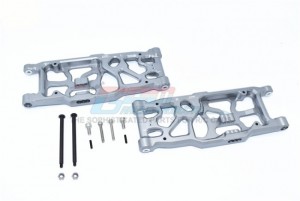 GPM MAKX056 ALUMINUM REAR  LOWER ARMS ARRMA 1/5 4WD KRATON 8S BLX MONSTER TRUCK ARA110002T1/T2 - GUN SILVER - MAKX056-GS