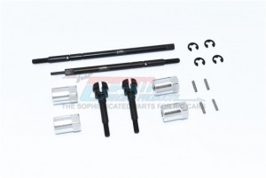 GPM CC2237S+12.5 HARDEN STEEL #45 FRONT CVD JOINT REAR DRIVE SHAFT ALUMINUM 12.5MM WIDER HEX 1/10 RC TAMIYA CC-02 - CC2237S+12.5-S