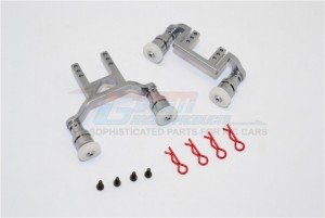 GPM TET201FR ALUMINIUM FRONT REAR BODY MOUNT & MAGNET POST TRAXXAS TETON - Gun silver - TET201FR-GS