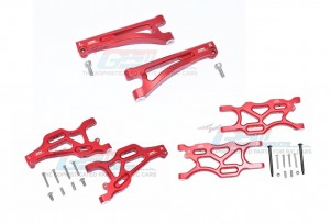 GPM MAM0545556 ALUMINIUM FRONT / REAR UPPER & LOWER Suspension Arm SET ARRMA 1/7 RC EP 4WD MOJAVE 6S BLX TRUCK - MAM0545556-R