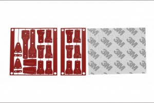 GPM SCX3ZSP3 SCALE ACCESSORIES: STAINLESS STEEL DOOR HINGES FOR TRAXXAS TRX-4 DEFENDER / AXIAL SCX10-III - RED - SCX3ZSP3-R