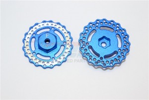 ALUMINIUM FRONT WHEEL HEX WITH BRAKE DISK AXIAL-1/18 YETI JR - Blue - MYT010AF/D-B