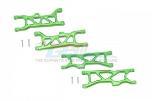 GPM MAKS5556 ALUMINUM FRONT & REAR  LOWER ARMS ARRMA 1/10 4WD KRATON 4X4 4S BLX ARA102690 - GREEN - MAKS5556-G