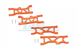GPM MAKS5556 ALUMINUM FRONT & REAR  LOWER ARMS ARRMA 1/10 4WD KRATON 4X4 4S BLX ARA102690 - ORANGE - MAKS5556-OR