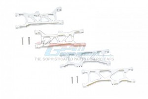 GPM MAKS5556 ALUMINUM FRONT & REAR  LOWER ARMS ARRMA 1/10 4WD KRATON 4X4 4S BLX ARA102690 - SILVER - MAKS5556-S