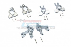 GPM RACING MAKS192122 ALLOY FRONT C-HUBS FRONT / REAR KNUCKLE ARMS 1/10 4WD ARRMA KRATON 4X4 4S BLX ARA102690 - GUN SILVER - MAKS192122-GS
