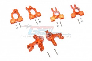 GPM RACING MAKS192122 ALLOY FRONT C-HUBS FRONT / REAR KNUCKLE ARMS 1/10 4WD ARRMA KRATON 4X4 4S BLX ARA102690 - ORANGE - MAKS192122-OR