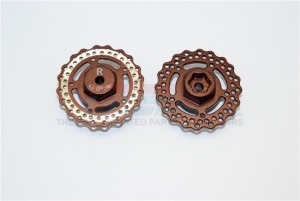 ALUMINIUM REAR WHEEL HEX WITH BRAKE DISK AXIAL 1/18 YETI JR - MYT010AR/D-BR