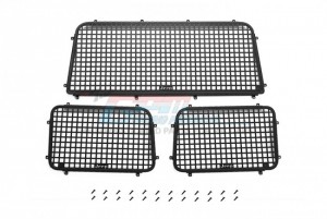 GPM SCX3ZSP9-BK　SCALE ACCESSORIES: REAR SIDE WINDOW GUARDS FOR SCX10 III JEEP - SCX3ZSP9-BK