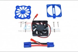 GPM MAKS018FAN ALUMINUM MOTOR HEATSINK WITH COOLING FAN ARRMA 1/10 4WD KRATON 4X4 4S BLX ARA102690 - BLUE - MAKS018FAN-B