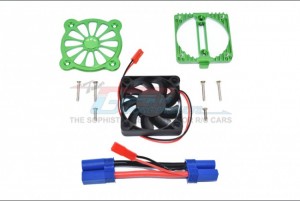 GPM MAKS018FAN ALUMINUM MOTOR HEATSINK WITH COOLING FAN ARRMA 1/10 4WD KRATON 4X4 4S BLX ARA102690 - GREEN - MAKS018FAN-G