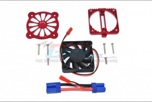 GPM MAKS018FAN ALUMINUM MOTOR HEATSINK WITH COOLING FAN ARRMA 1/10 4WD KRATON 4X4 4S BLX ARA102690 - RED - MAKS018FAN-R