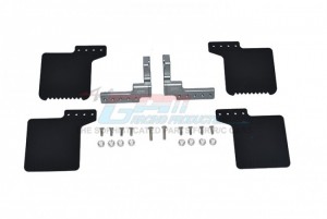 GPM SCX3ZSP10R SCALE ACCESSORIES: REAR MUD FLAP FOR AXIAL RACING 1/10 RC  SCX10 III JEEP - GUN SILVER - SCX3ZSP10R-GS