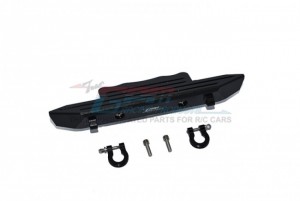 GPM SCX3330F ALUMINUM FRONT BUMPER +D-RINGS FOR AXIAL RACING 1/10 RC  SCX10 III JEEP - SCX3330F-BK