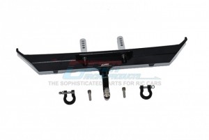 GPM SCX3330R ALUMINIUM REAR BUMPER +D-RINGS W/ TOW HOOK FOR AXIAL RACING 1/10 RC SCX10 III JEEP - BLACK - SCX3330R-BK