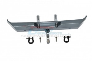 GPM SCX3330R ALUMINIUM REAR BUMPER +D-RINGS W/ TOW HOOK FOR AXIAL RACING 1/10 RC SCX10 III JEEP - GUN SILVER - SCX3330R-GS