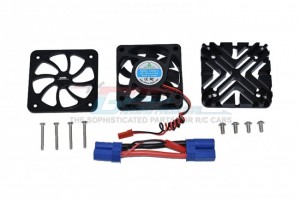 GPM MAKX018FAN ALUMINUM MOTOR HEATSINK WITH COOLING FAN ARRMA 1/5 4WD RC KRATON 8S BLX MONSTER TRUCK - BLACK - MAKX018FAN-BK
