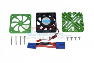 GPM MAKX018FAN ALUMINUM MOTOR HEATSINK WITH COOLING FAN ARRMA 1/5 4WD RC KRATON 8S BLX MONSTER TRUCK - MAKX018FAN-G