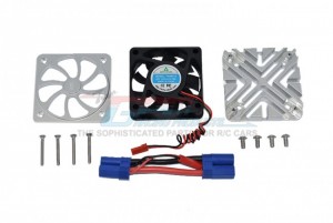 GPM MAKX018FAN ALUMINUM MOTOR HEATSINK WITH COOLING FAN ARRMA 1/5 4WD RC KRATON 8S BLX MONSTER TRUCK - SILVER - MAKX018FAN-S