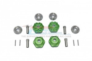 GPM TXMS10/+10/2 ALUMINUM WHEEL HUB HEX +10mm TRAXXAS 1/10 4WD MAXX MONSTER TRUCK 89076 - GREEN - TXMS10/+10/2-G