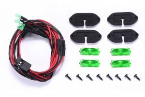 GPM SCX3ZSP12 SCALE ACCESSORIES: RC CAR CHASSIS LIGHTS FOR AXIAL RACING SCX10 III ROCK CRAWLER - GREEN - SCX3ZSP12-G