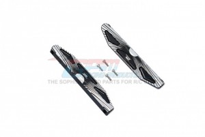 GPM HS014X ALUMINUM CHASSIS NERF BARS SILVER INLAY VERSION 1/10 RC TRAXXAS HOSS 4X4 VXL 3S 90076 - HS014X-BK