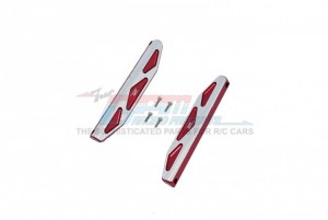 GPM HS014XA ALUMINUM CHASSIS NERF BARS SILVER INLAY A VERSION TRAXXAS 1/10 4WD HOSS 4X4 VXL 3S 90076 - RED - HS014XA-R