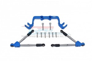 GPM HS049F ALUMINUM FRONT TIE RODS WITH STABILIZER FOR C HUB TRAXXAS 1/10 4WD HOSS 4X4 VXL 3S - BLUE - HS049F-B