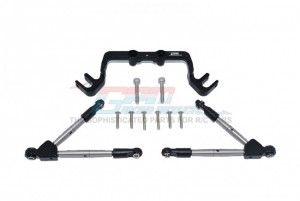 GPM HS049F ALUMINUM FRONT TIE RODS WITH STABILIZER FOR C HUB TRAXXAS 1/10 4WD HOSS 4X4 VXL 3S - HS049F-BK