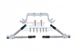 GPM HS049F ALUMINUM FRONT TIE RODS WITH STABILIZER FOR C HUB TRAXXAS 1/10 4WD HOSS 4X4 VXL 3S - SILVER - HS049F-S