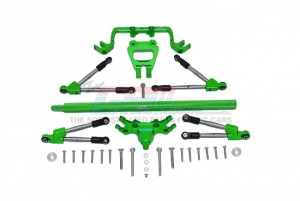 GPM HS049FR25 ALUMINUM FRONT & REAR TIE RODS W/ STABILIZER  CENTER BRACE BAR MOUNT TRAXXAS 1/10 4WD HOSS 4X4 VXL 3S - GREEN - HS049FR25-G