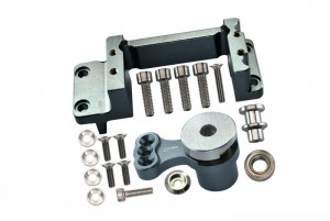 GPM MAKX024 ALUMINUM SERVO MOUNT SERVO HORN - 25T ARRMA 1/5 4WD OUTCAST KRATON 8S BLX - GUN SIVLER - MAKX024-GS