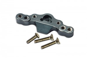 GPM LM054SM ALUMINUM STABILIZING MOUNT FOR FRONT UPPER ARM TIE RODS TEAM LOSI  1/18 2WD MINI-T 2.0 STADIUM TRUCK LOS01015 - GUN SILVER - LM054SM-GS