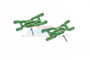 GPM LM055 ALUMINUM FRONT LOWER ARMS TEAM LOSI  1/18 2WD MINI-T 2.0 STADIUM TRUCK LOS01015 - GREEN - LM055-G