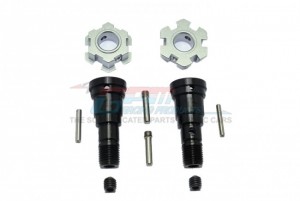 GPM TXM8170N/JT HARDEN STEEL #45 FRONT/REAR CVD JOINT W/ ALUMINUM WHEEL HUB HEX TRAXXAS 1/5 ELECTRIC 4WD X-MAXX 8S MONSTER TRUCK - GUN SILVER - TXM8170N/JT-GS