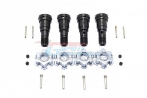 GPM TXM8170N/JT2 HARDEN STEEL #45 FRONT/REAR CVD JOINT W/ ALUMINUM WHEEL HUB HEX TRAXXAS 1/5 ELECTRIC 4WD X-MAXX 8S MONSTER TRUCK - GUN SILVER - TXM8170N/JT2-GS