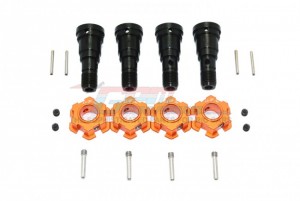 GPM TXM8170N/JT2 HARDEN STEEL #45 FRONT/REAR CVD JOINT W/ ALUMINUM WHEEL HUB HEX TRAXXAS 1/5 ELECTRIC 4WD X-MAXX 8S MONSTER TRUCK - ORANGE - TXM8170N/JT2-OR