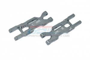 GPM LM056 ALUMINUM REAR LOWER ARMS TEAM LOSI 1/18 2WD MINI-T 2.0 STADIUM TRUCK LOS01015 - GUN SILVER - LM056-GS